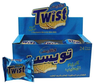 Twist biscuit with milk cream 1pc