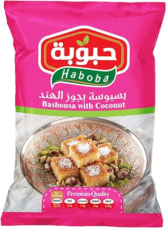 HABOBA - BASBOUSA WITH COCONUT بسبوسة بجوز الهند